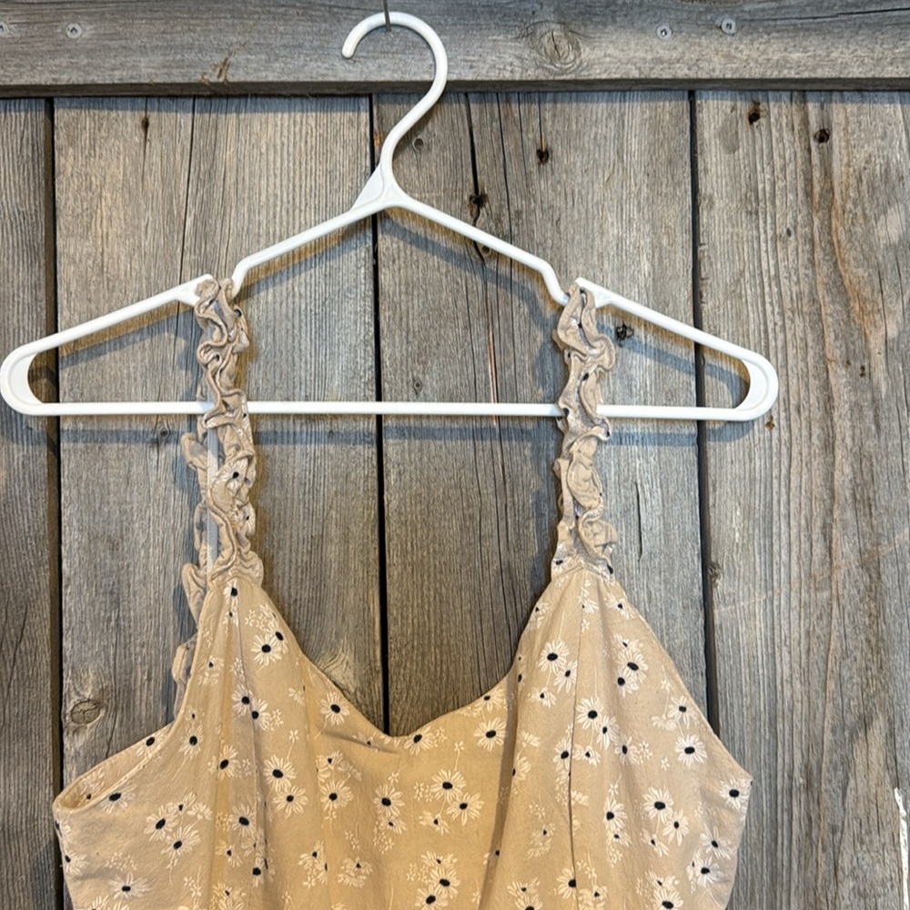 Floral Beige Jumpsuit size M - Picture 5 of 13